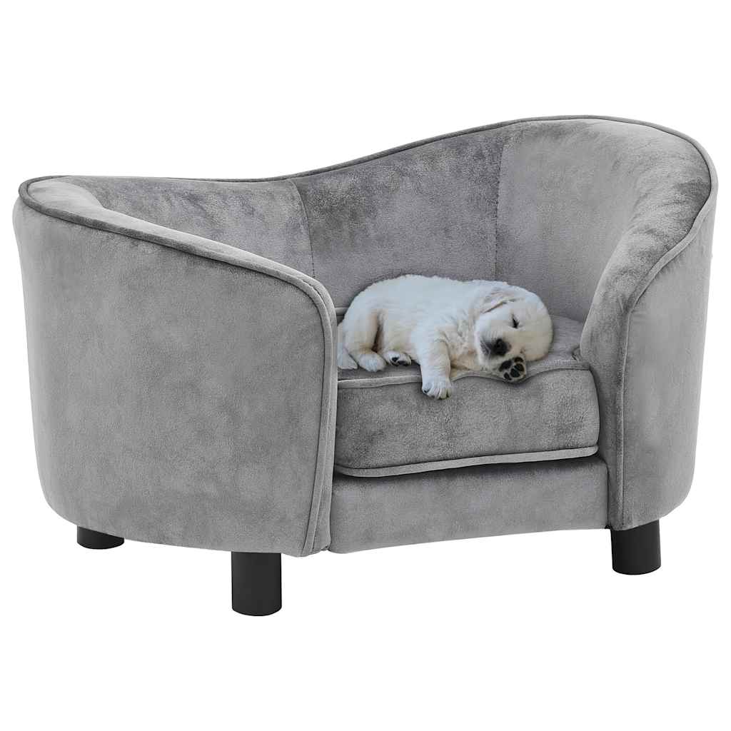 8720286034033_m_en_hd_1 vidaXL Dog Sofa Grey 69x49x40 cm Plush - Image 1