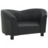 vidaXL Dog Sofa Black 67x41x39 cm Faux Leather - Image 2
