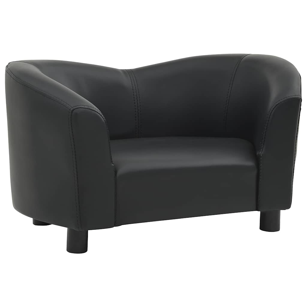 8720286034088_a_en_hd_1 vidaXL Dog Sofa Black 67x41x39 cm Faux Leather - Image 2