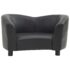 vidaXL Dog Sofa Black 67x41x39 cm Faux Leather - Image 3