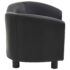 vidaXL Dog Sofa Black 67x41x39 cm Faux Leather - Image 4