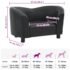 vidaXL Dog Sofa Black 67x41x39 cm Faux Leather - Image 8