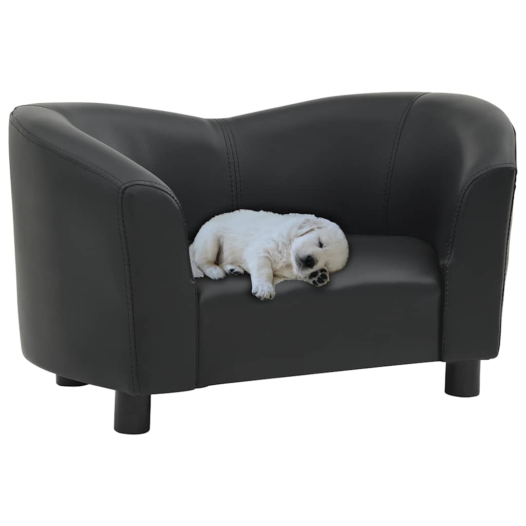 8720286034088_m_en_hd_1 vidaXL Dog Sofa Black 67x41x39 cm Faux Leather - Image 1