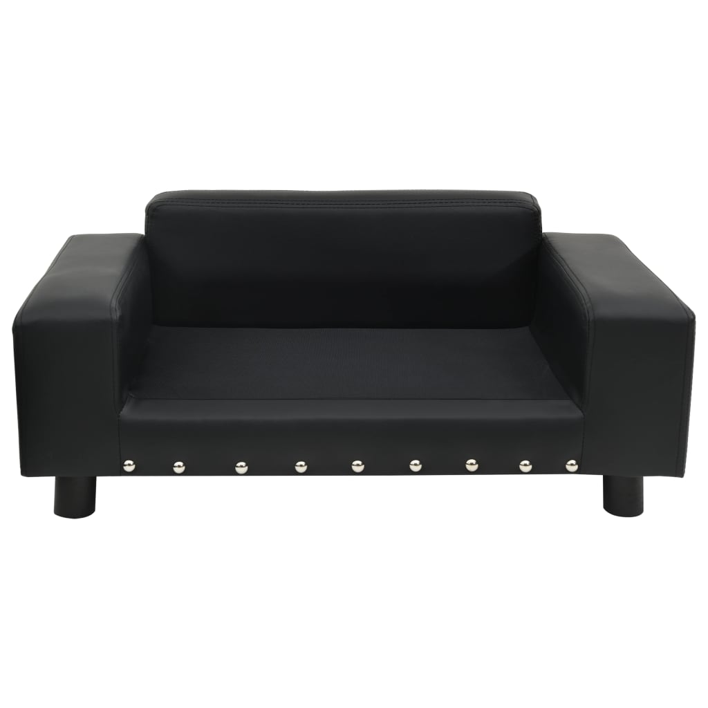8720286034163_g_en_hd_1 vidaXL Dog Sofa Black 81x43x31 cm Plush and Faux Leather - Image 2