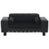 vidaXL Dog Sofa Black 81x43x31 cm Plush and Faux Leather - Image 3