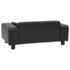 vidaXL Dog Sofa Black 81x43x31 cm Plush and Faux Leather - Image 4