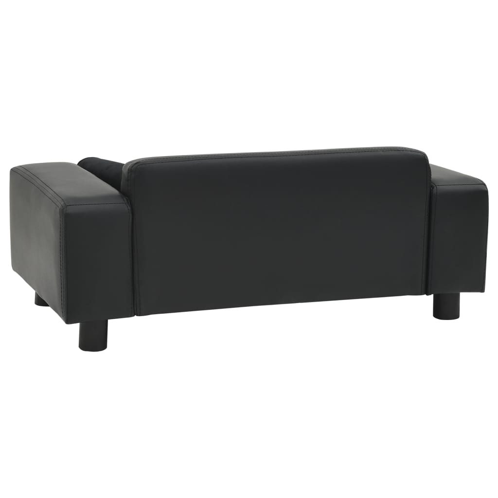 8720286034163_g_en_hd_3 vidaXL Dog Sofa Black 81x43x31 cm Plush and Faux Leather - Image 4