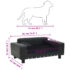 vidaXL Dog Sofa Black 81x43x31 cm Plush and Faux Leather - Image 8