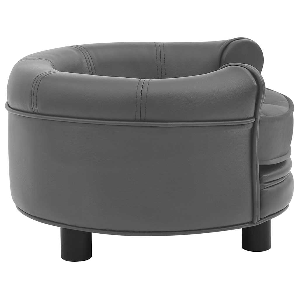 8720286034187_g_en_hd_3 vidaXL Dog Sofa Grey 48x48x32 cm Plush and Faux Leather - Image 4