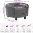 vidaXL Dog Sofa Grey 48x48x32 cm Plush and Faux Leather - Image 9