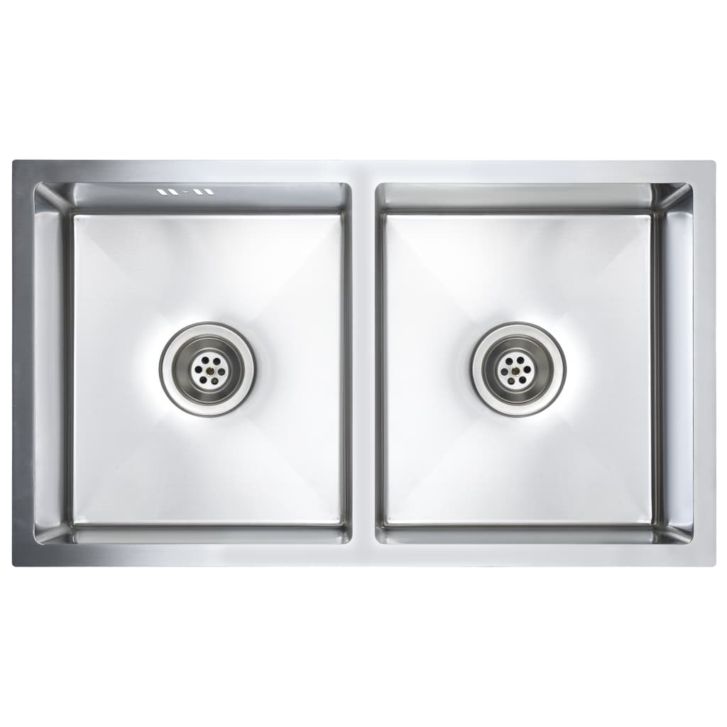 8720286034361_a_en_hd_1 vidaXL Handmade Kitchen Sink with Overflow Hole Stainless Steel - Image 2