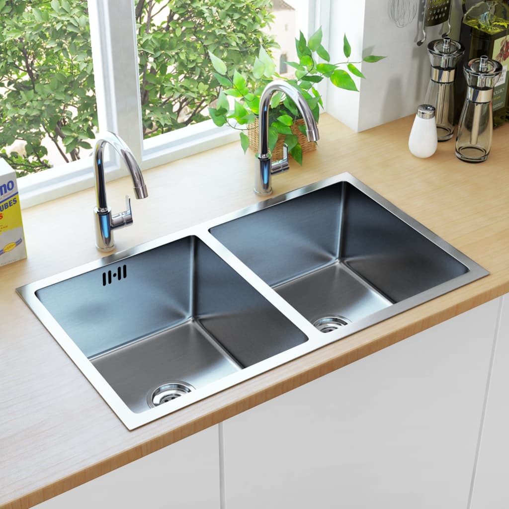 8720286034361_m_en_hd_1 vidaXL Handmade Kitchen Sink with Overflow Hole Stainless Steel - Image 1