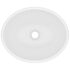 vidaXL Luxury Basin Oval-shaped Matt White 40x33 cm Ceramic - Image 4