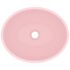 vidaXL Luxury Basin Oval-shaped Matt Pink 40x33 cm Ceramic - Image 4
