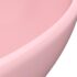 vidaXL Luxury Basin Oval-shaped Matt Pink 40x33 cm Ceramic - Image 5