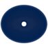 vidaXL Luxury Basin Oval-shaped Matt Dark Blue 40x33 cm Ceramic - Image 4