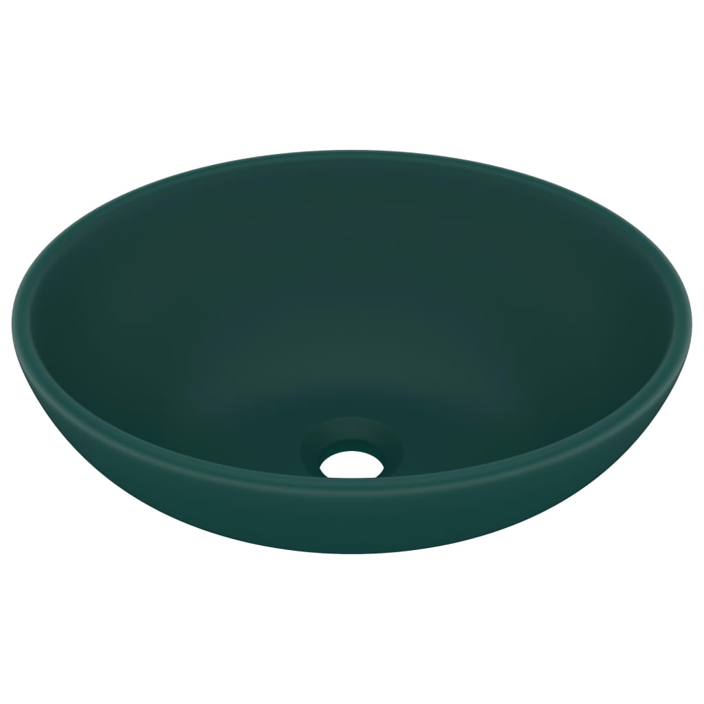 8720286036310_a_en_hd_1 vidaXL Luxury Basin Oval-shaped Matt Dark Green 40x33 cm Ceramic - Image 2
