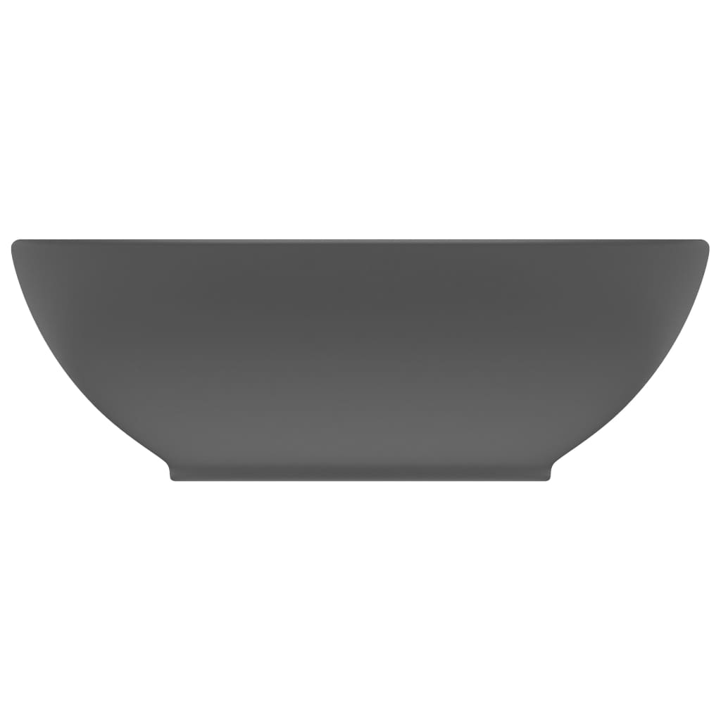 8720286036334_g_en_hd_1 vidaXL Luxury Basin Oval-shaped Matt Dark Grey 40x33 cm Ceramic - Image 3