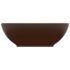 vidaXL Luxury Basin Oval-shaped Matt Dark Brown 40x33 cm Ceramic - Image 3