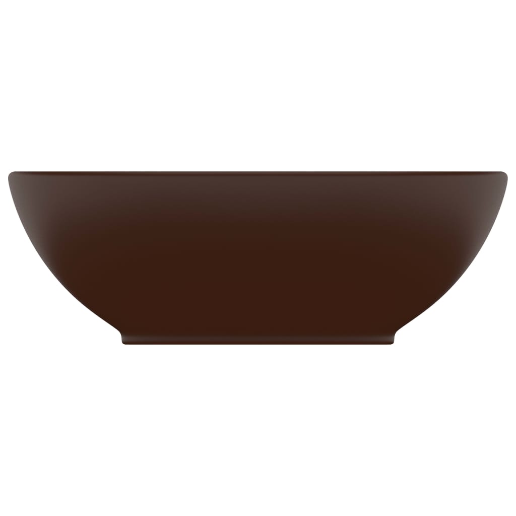 8720286036341_g_en_hd_1 vidaXL Luxury Basin Oval-shaped Matt Dark Brown 40x33 cm Ceramic - Image 3