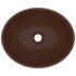 vidaXL Luxury Basin Oval-shaped Matt Dark Brown 40x33 cm Ceramic - Image 4