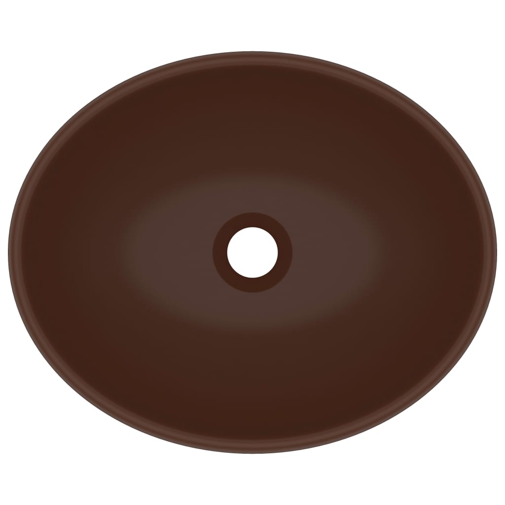 8720286036341_g_en_hd_2 vidaXL Luxury Basin Oval-shaped Matt Dark Brown 40x33 cm Ceramic - Image 4