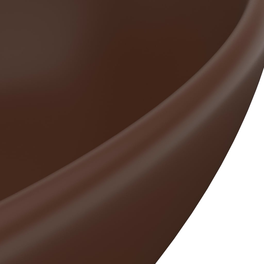 8720286036341_g_en_hd_3 vidaXL Luxury Basin Oval-shaped Matt Dark Brown 40x33 cm Ceramic - Image 5