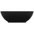 vidaXL Luxury Basin Oval-shaped Matt Black 40x33 cm Ceramic - Image 3