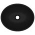 vidaXL Luxury Basin Oval-shaped Matt Black 40x33 cm Ceramic - Image 4