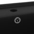 vidaXL Luxury Basin Overflow Square Matt Black 41x41 cm Ceramic - Image 5