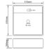 vidaXL Luxury Basin Overflow Square Matt Black 41x41 cm Ceramic - Image 6