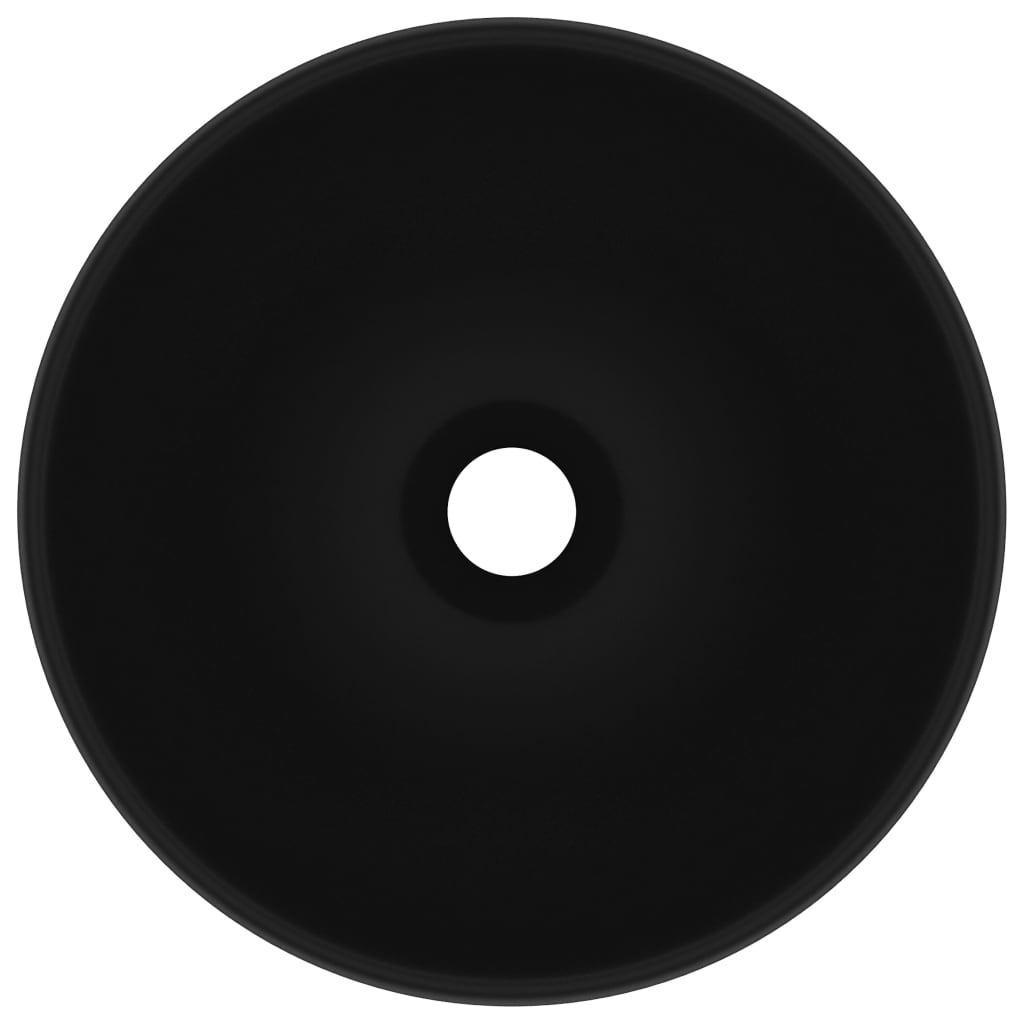 8720286036808_g_en_hd_1 vidaXL Luxury Bathroom Basin Round Matt Black 32.5x14 cm Ceramic - Image 3