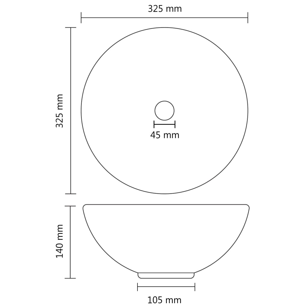 8720286036808_g_en_hd_4 vidaXL Luxury Bathroom Basin Round Matt Black 32.5x14 cm Ceramic - Image 6