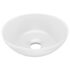 vidaXL Bathroom Sink Ceramic Matt White Round - Image 2
