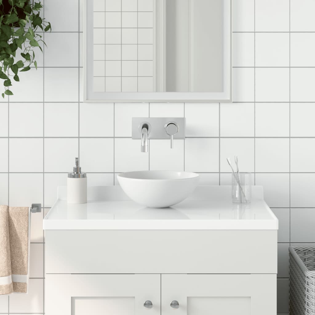 8720286036815_m_en_hd_1 vidaXL Bathroom Sink Ceramic Matt White Round - Image 1