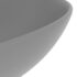 vidaXL Bathroom Sink Ceramic Light Grey Round - Image 5