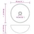 vidaXL Bathroom Sink Ceramic Light Grey Round - Image 6