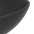 vidaXL Bathroom Sink Ceramic Dark Grey Round - Image 5