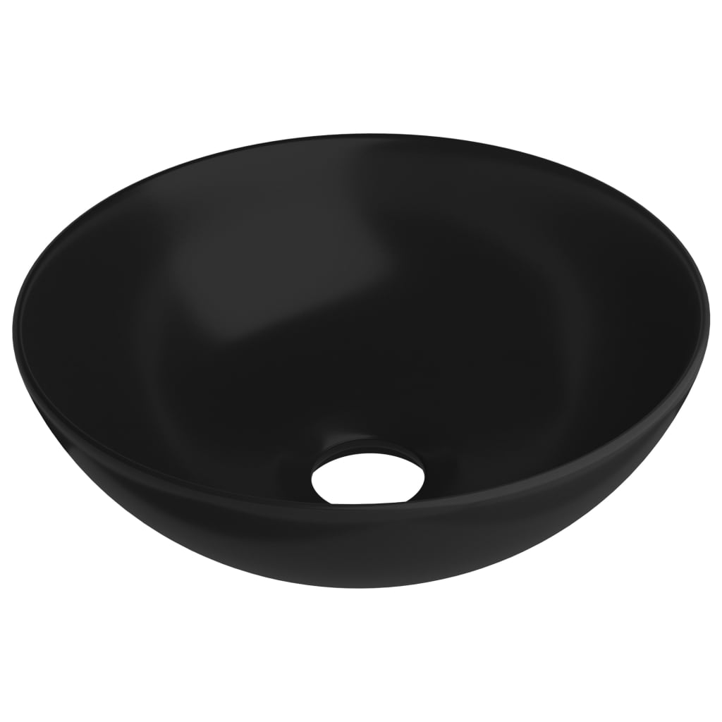 8720286036914_a_en_hd_1 vidaXL Bathroom Sink Ceramic Matt Black Round - Image 2