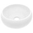 vidaXL Luxury Wash Basin Round Matt White 40x15 cm Ceramic - Image 2