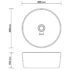 vidaXL Luxury Wash Basin Round Matt Black 40x15 cm Ceramic - Image 6
