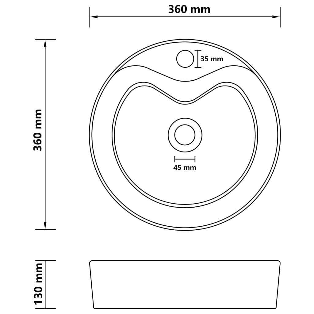 8720286037461_g_en_hd_5 vidaXL Luxury Wash Basin with Overflow Matt Black 36x13 cm Ceramic - Image 7