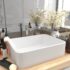 vidaXL Luxury Wash Basin Matt White 41x30x12 cm Ceramic