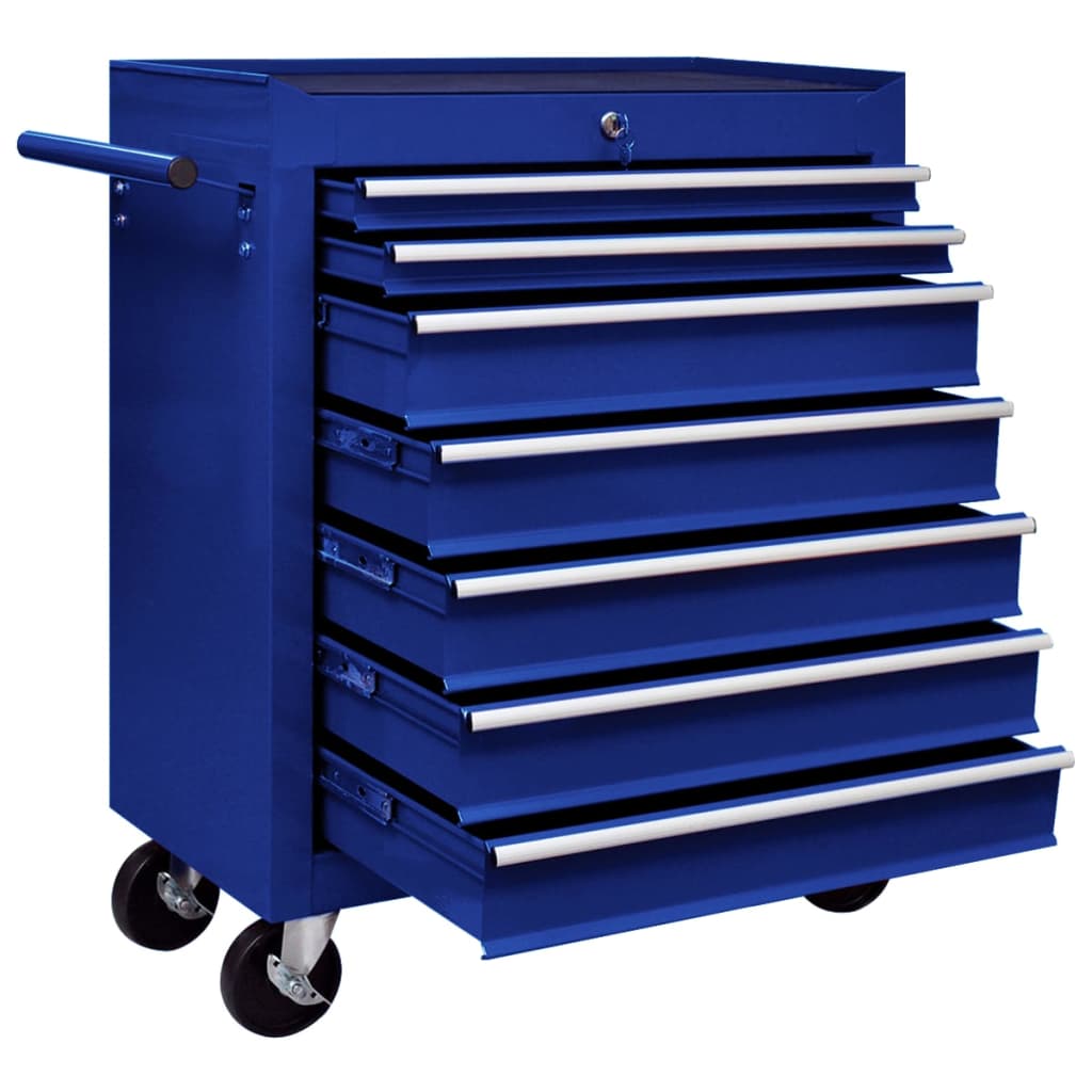 8720286038536_g_en_hd_1 vidaXL Workshop Tool Trolley with 7 Drawers Blue - Image 2