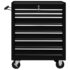 vidaXL Workshop Tool Trolley with 7 Drawers Black - Image 3