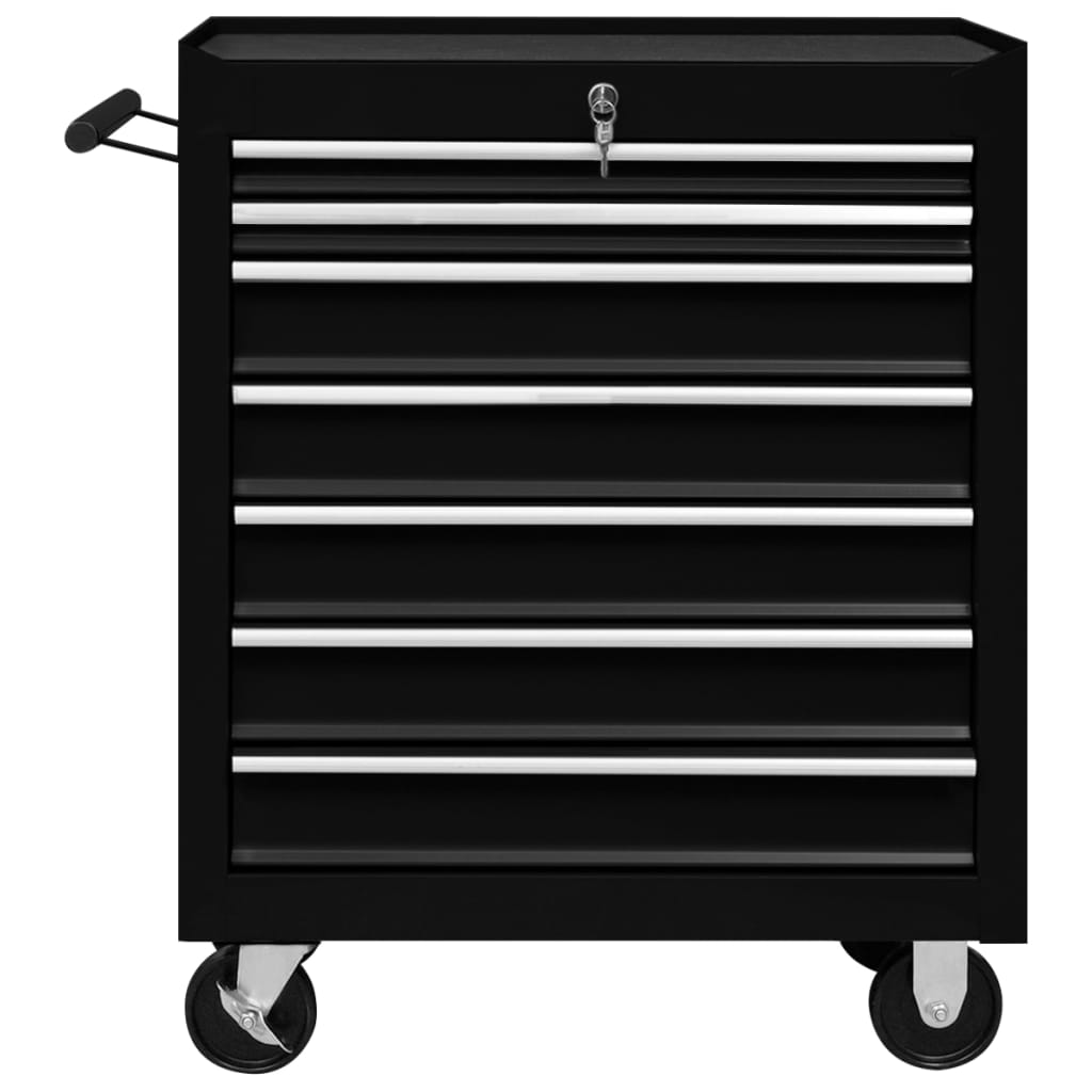 8720286038543_g_en_hd_2 vidaXL Workshop Tool Trolley with 7 Drawers Black - Image 3