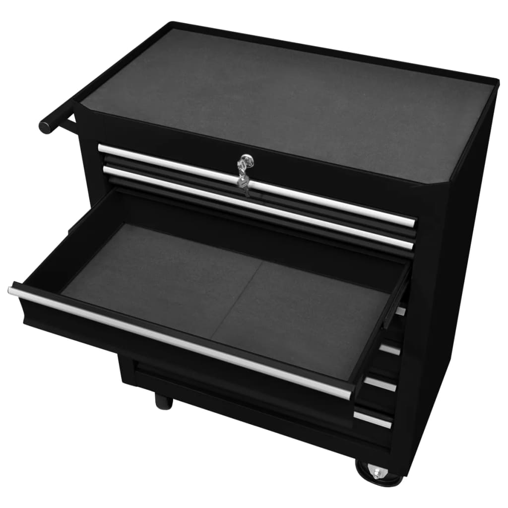 8720286038543_g_en_hd_3 vidaXL Workshop Tool Trolley with 7 Drawers Black - Image 4