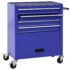 vidaXL Tool Trolley with 4 Drawers Steel Blue - Image 2