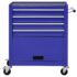 vidaXL Tool Trolley with 4 Drawers Steel Blue - Image 3