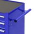 vidaXL Tool Trolley with 4 Drawers Steel Blue - Image 5